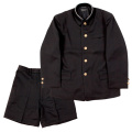 小学生 制服 上下セット 折襟学生服 半ズボン 男子 学生服 A体 110A-170A（黒）