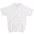 小学生 制服 体操服 半袖 トレシャツ 半開チャック 男女兼用 A体（白）