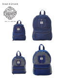 OCEAN＆GROUND｜オーシャンアンドグラウンド リュック デイバッグ リュックサック DAYPACK BLUEBLUE M 1615102