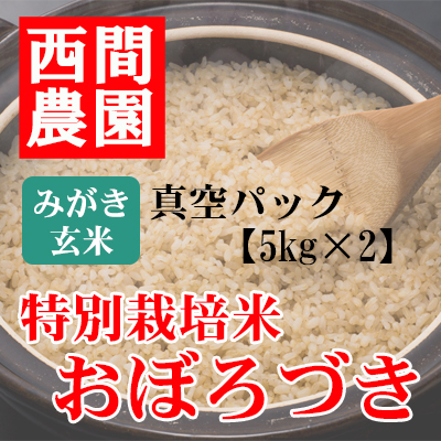 みがき玄米特別栽培米おぼろづき真空5kg×2