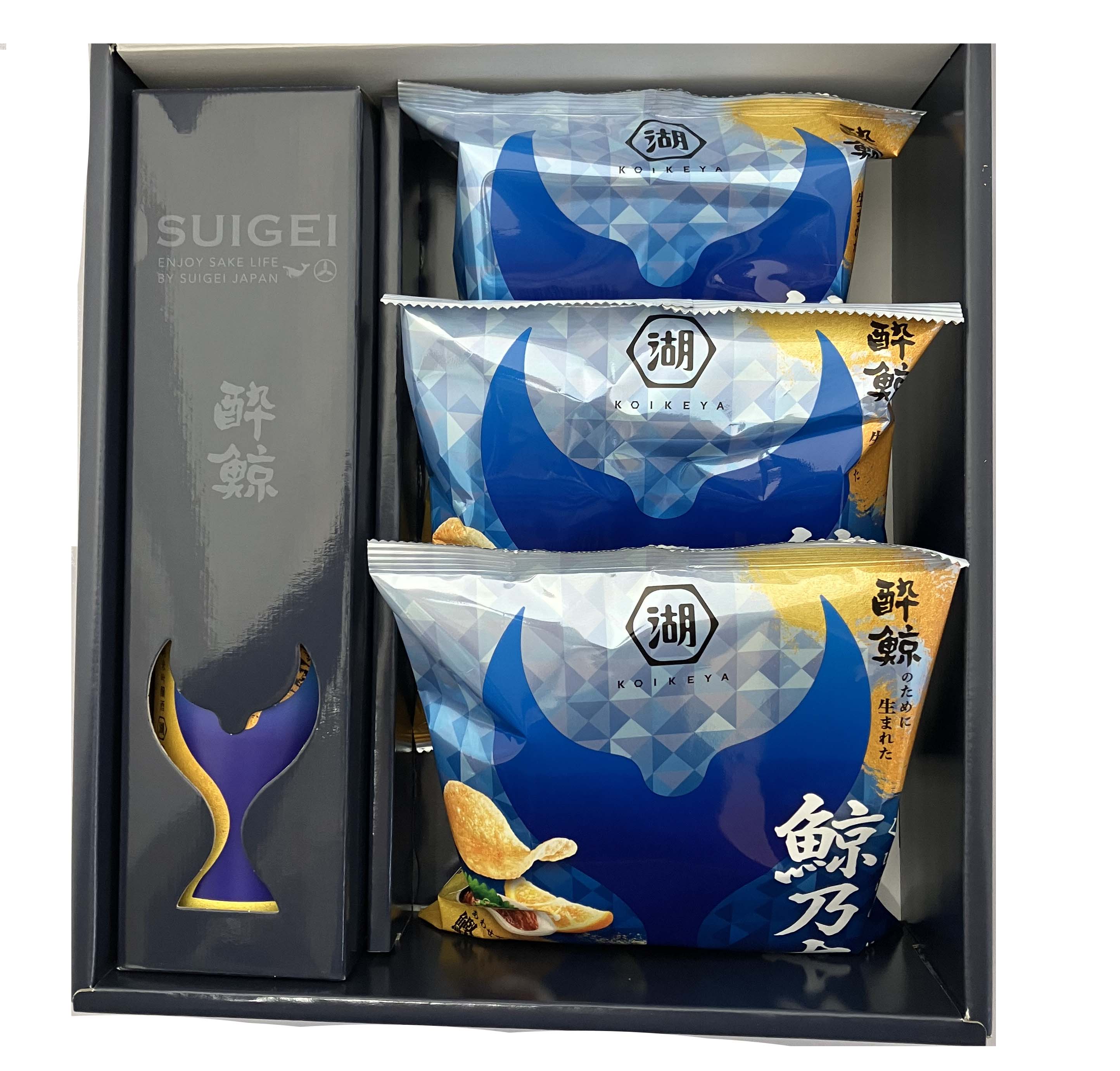 酔鯨酒造 鯨乃友　あわせて旨みが華やぐセット 2024 純米吟醸酒 720ml＋湖池屋ポテトチップス