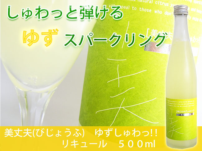 リキュール 美丈夫(びじょうふ) ゆずしゅわっ! ! 500ml