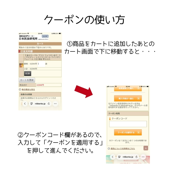 クーポンの使い方