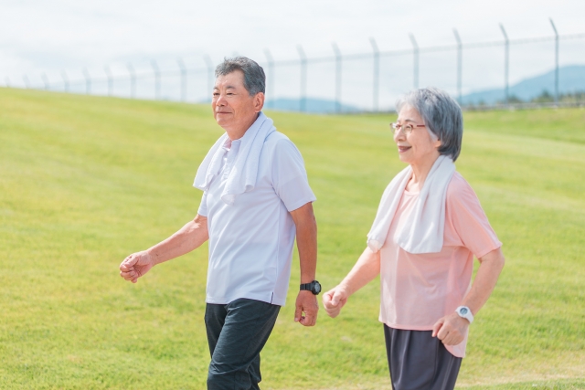 高齢者散歩