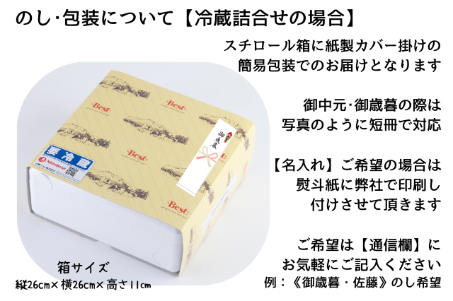 のし包装形態のお知らせ