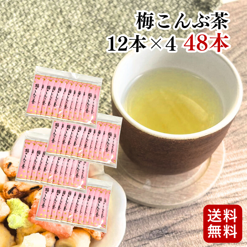 スティック梅こんぶ茶 48本セット【メール便送料無料】【A057】(12)