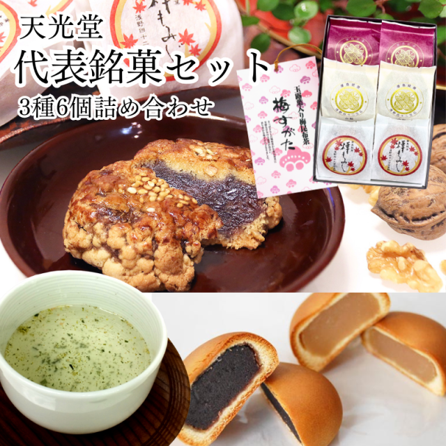 天光堂代表銘菓3種×2個詰め合わせ 梅すがたセット 天光堂 広島銘菓｜★受注生産商品【E102】