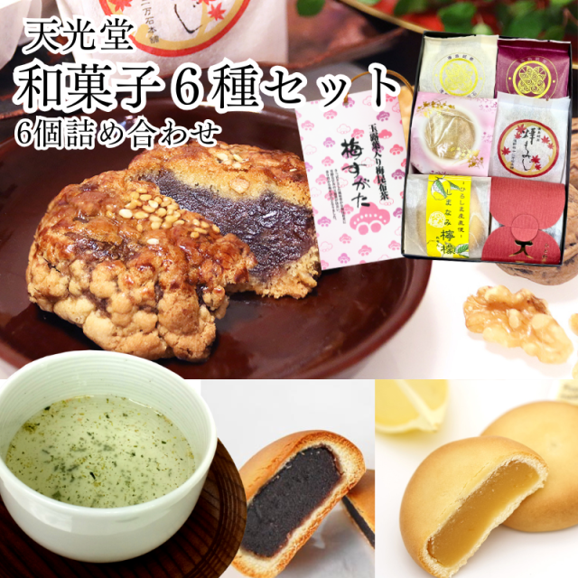 天光堂の和菓子 6種×1個詰め合わせ 梅すがたセット 天光堂 広島銘菓｜★受注生産商品【E107】