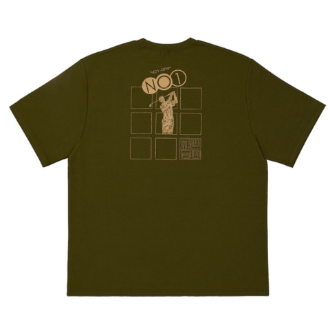 NO1 GRIP × Lenuce ビンゴTシャツ / カーキ（メンズ）