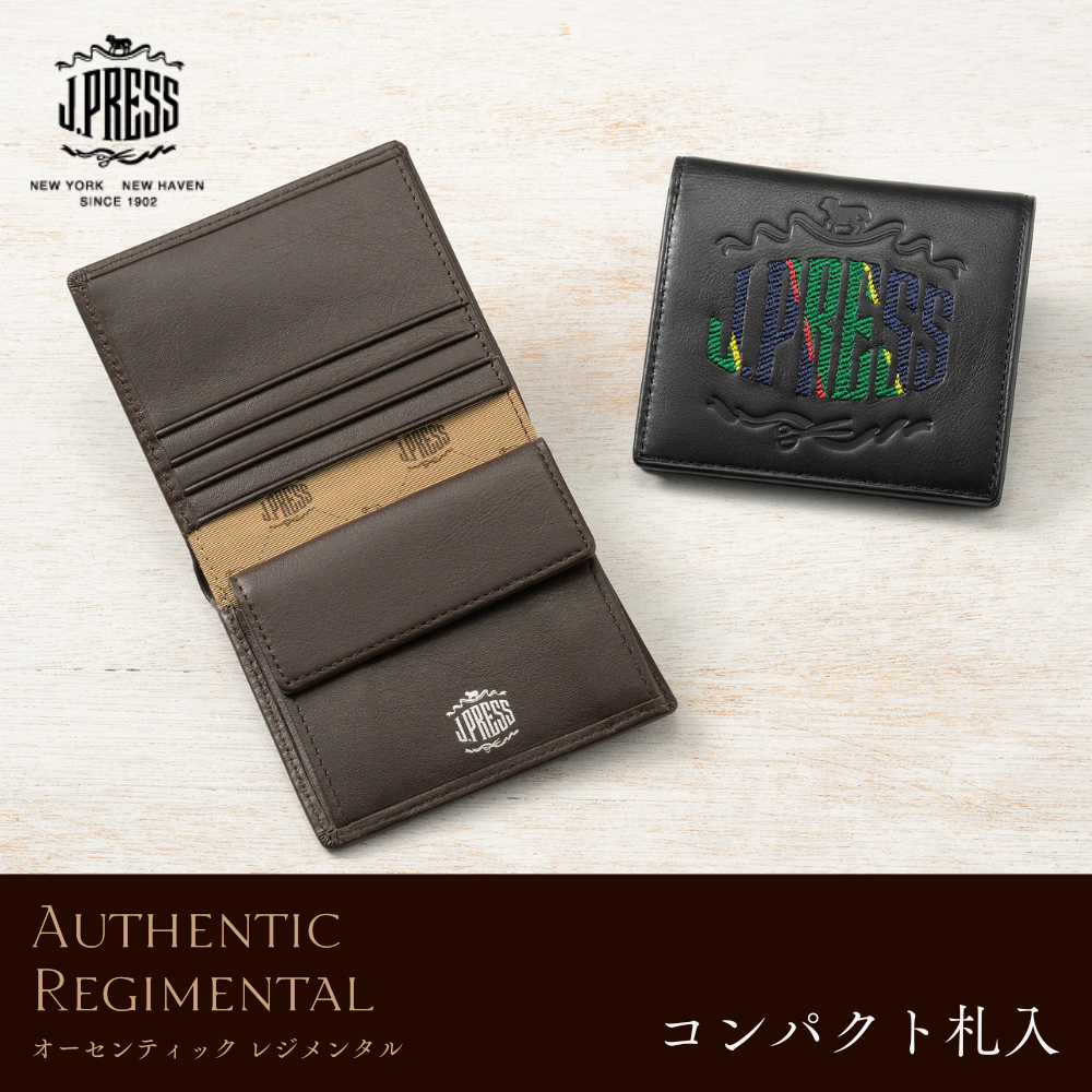 コンパクト札入■オーセンティックレジメンタル