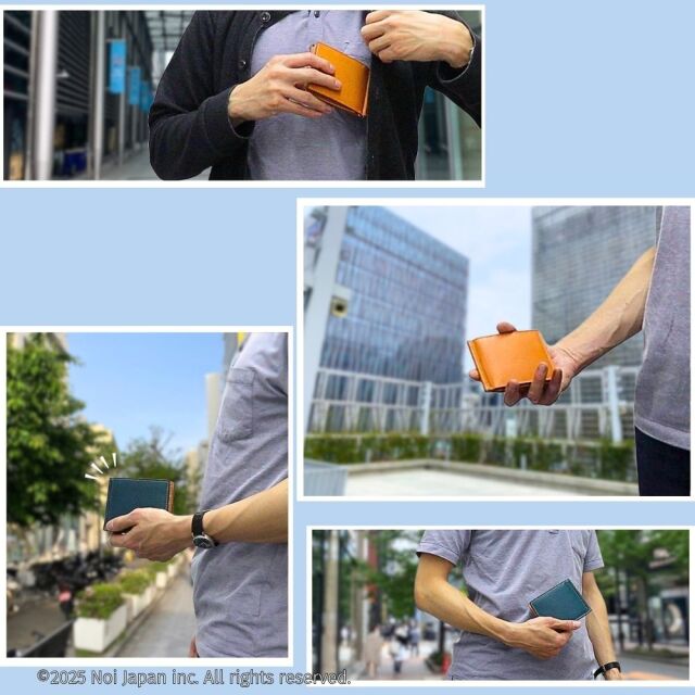 ノイジャパン限定商品【ヘレナ】札ばさみ/マネークリップ(外BOX小銭入れ付き)■アリゾナレザー