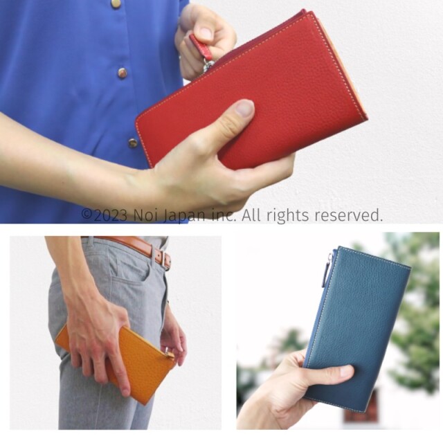ノイジャパン限定商品【ヘレナ】ハニーセル長財布(L字ラウンド