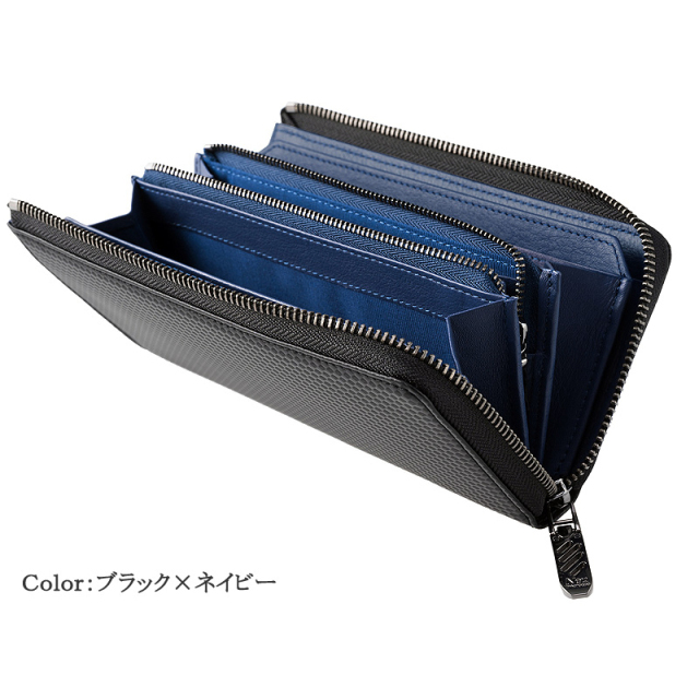 【ノイインテレッセ】長財布　シャッテン2.0 ノイインテレッセ】長財布(L字ラウンドファスナー束入