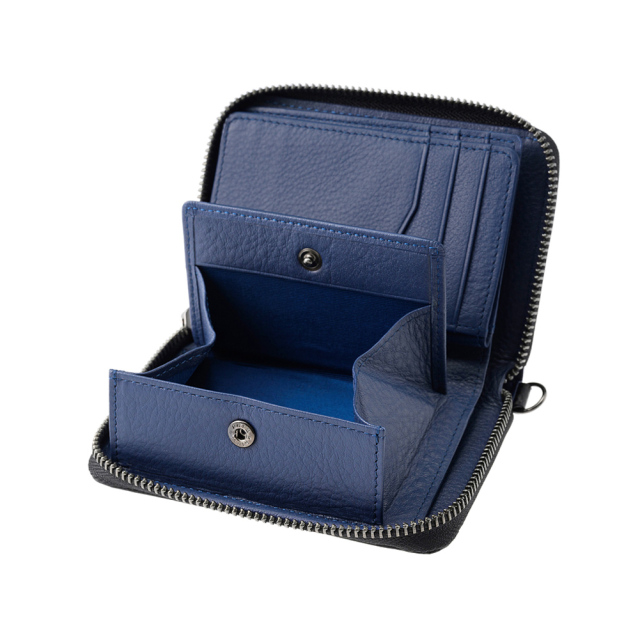 【ノイインテレッセ】二つ折り財布(縦型ラウンドファスナー・中ベロ付き札入)■シャッテン 2.0