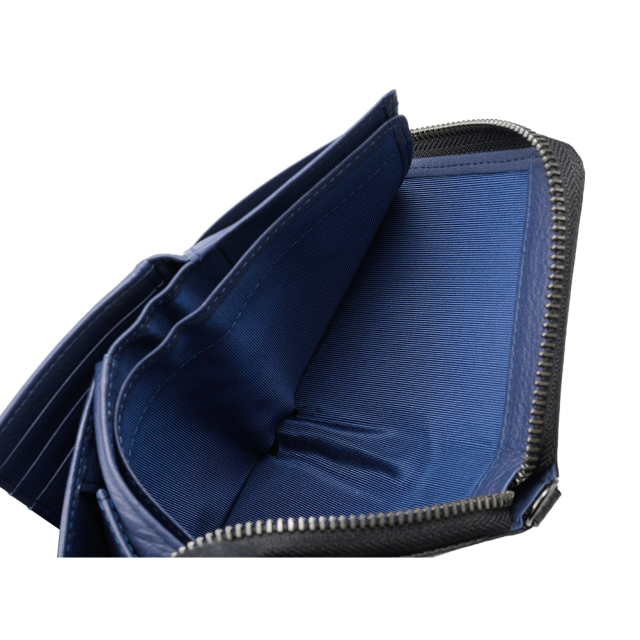 【ノイインテレッセ】二つ折り財布(縦型ラウンドファスナー・中ベロ付き札入)■シャッテン 2.0