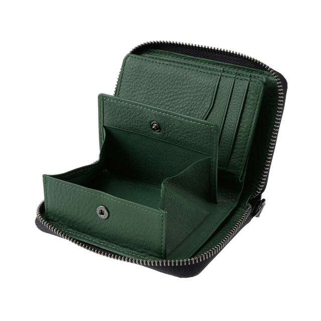 【ノイインテレッセ】二つ折り財布(縦型ラウンドファスナー・中ベロ付き札入)■シャッテン 2.0