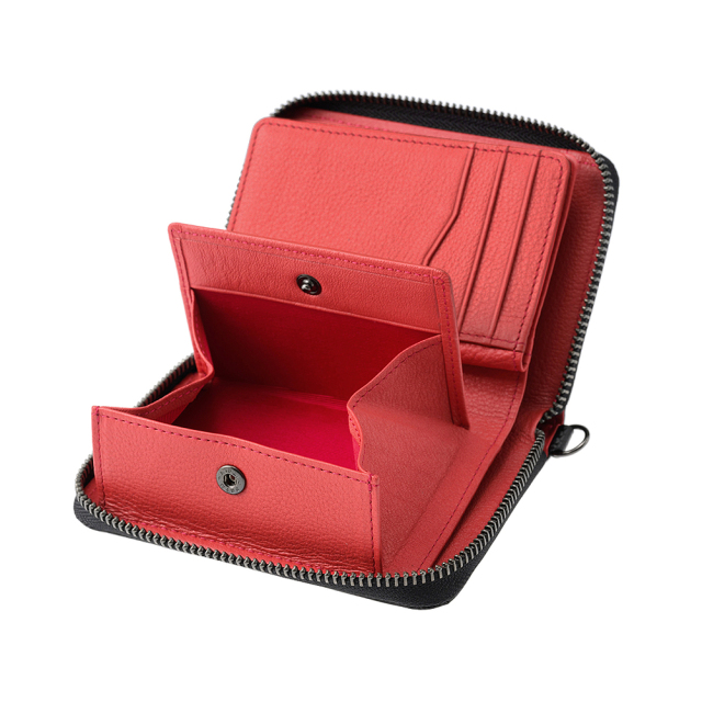 【ノイインテレッセ】二つ折り財布(縦型ラウンドファスナー・中ベロ付き札入)■シャッテン 2.0