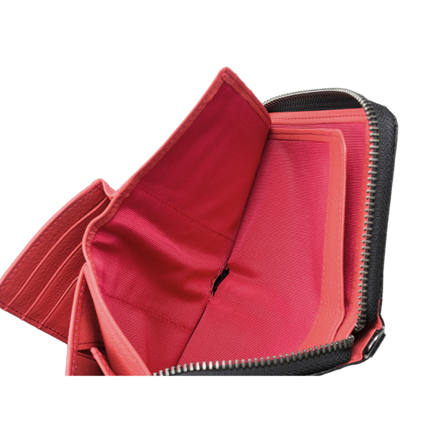 【ノイインテレッセ】二つ折り財布(縦型ラウンドファスナー・中ベロ付き札入)■シャッテン 2.0