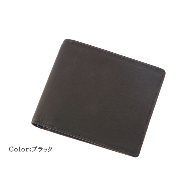 キプリス】二つ折り財布(ベロ・小銭入れ付き札入)□レーニアカーフ