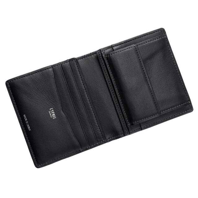 【キプリス】コンパクト札入■スパークリングカーフ