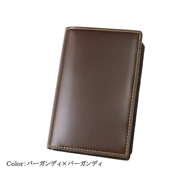 【ノイインテレッセ】二つ折り財布(中ベロ付きミドルウォレット)■オイルコードバン＆ヴィンテージワックスドレザー