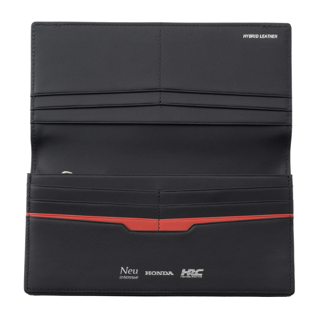 【ノイインテレッセ×HRC】長財布(小銭入れ付き通しマチ束入)■ＢＲ -Black＆Red-