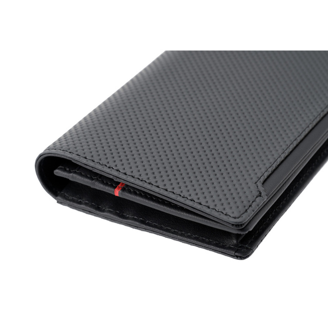 【ノイインテレッセ×HRC】長財布(小銭入れ付き通しマチ束入)■ＢＲ -Black＆Red-
