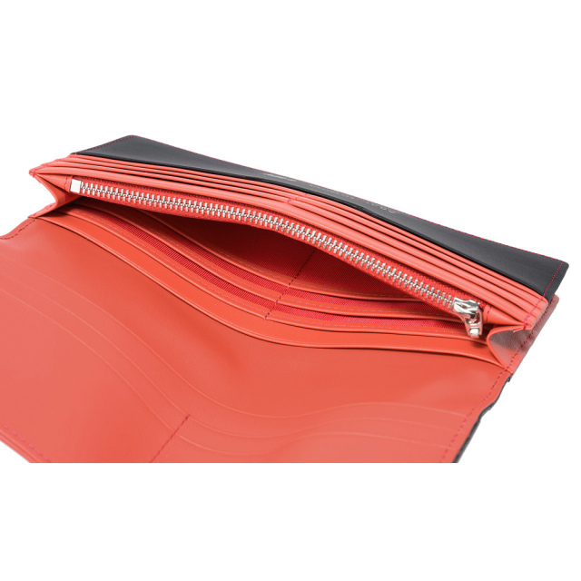 【ノイインテレッセ×HRC】長財布(小銭入れ付き通しマチ束入)■ＢＲ -Black＆Red-
