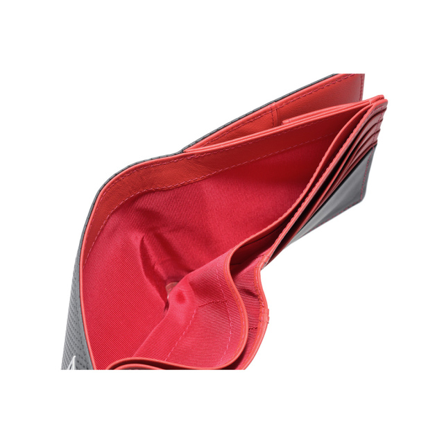 【ノイインテレッセ×HRC】二つ折り財布(外BOX小銭入れ付き札入)■ＢＲ -Black＆Red-