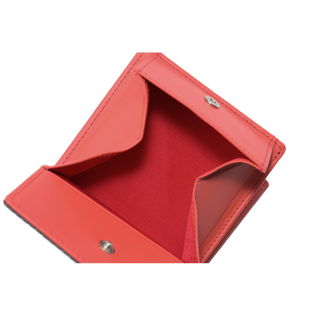 【ノイインテレッセ×HRC】二つ折り財布(外BOX小銭入れ付き札入)■ＢＲ -Black＆Red-