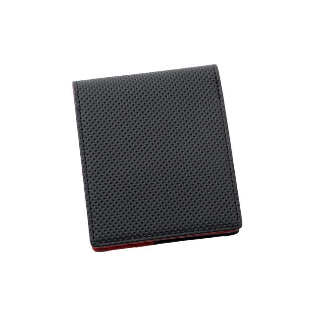 【ノイインテレッセ×HRC】二つ折り財布(外BOX小銭入れ付き札入)■ＢＲ -Black＆Red-