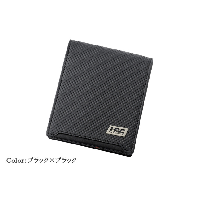【ノイインテレッセ×HRC】二つ折り財布(外BOX小銭入れ付き札入)■ＢＲ -Black＆Red-