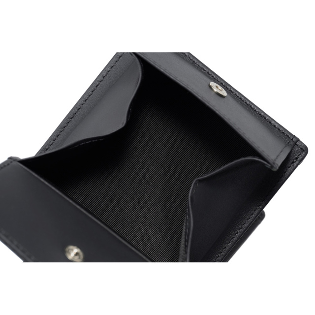 【ノイインテレッセ×HRC】二つ折り財布(外BOX小銭入れ付き札入)■ＢＲ -Black＆Red-