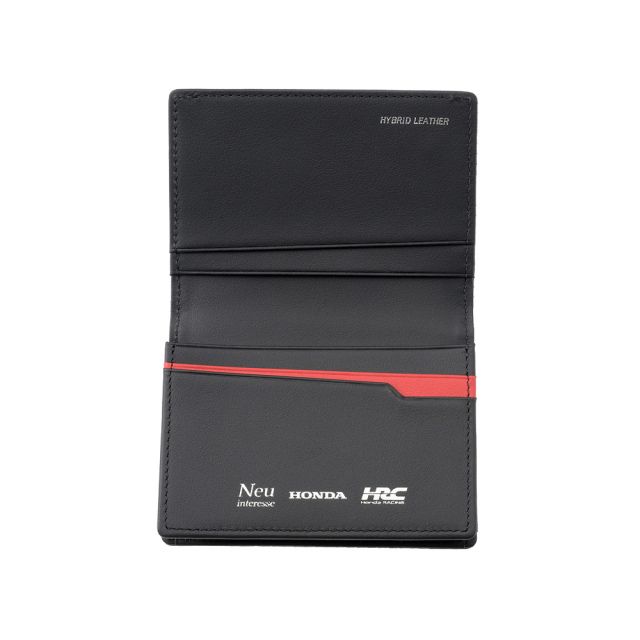 【ノイインテレッセ×HRC】名刺入れ(通しマチ)■ＢＲ -Black＆Red-
