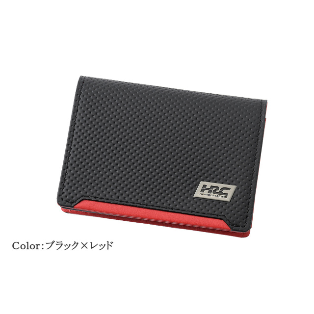 【ノイインテレッセ×HRC】名刺入れ(通しマチ)■ＢＲ -Black＆Red-