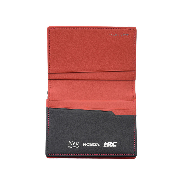【ノイインテレッセ×HRC】名刺入れ(通しマチ)■ＢＲ -Black＆Red-