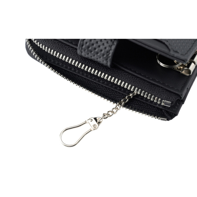 ノイインテレッセ×HRC】小銭入れ付きキーケース□BR -Black＆Red-