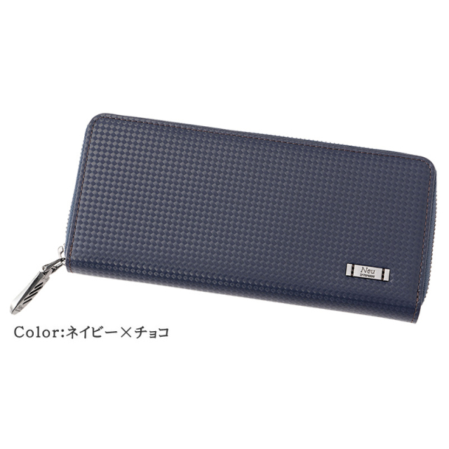 【新品未使用】ノイインテレッセ　ナハト　ハニーセル　ラウンドファスナー長財布 ノイインテレッセ】ハニーセル長財布(ラウンドファスナー束入)□ナハト