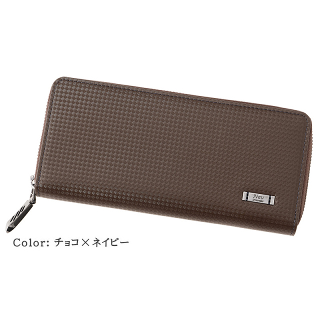 【新品未使用】ノイインテレッセ　ナハト　ハニーセル　ラウンドファスナー長財布 ノイインテレッセ】ハニーセル長財布(ラウンドファスナー束入)□ナハト