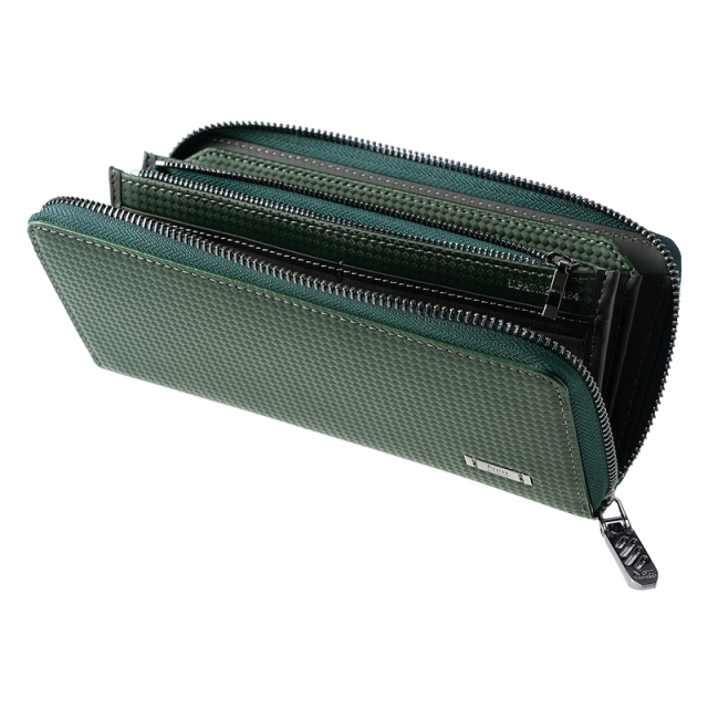美品 マト*ラッセ ファスナー 長財布 ノイインテレッセ】ハニーセル長財布(ラウンドファスナー束入)□ナハト
