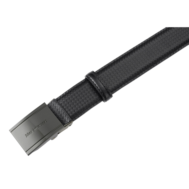 ノイインテレッセ】フィットバックルベルト(30mm幅)□カーボンパターン