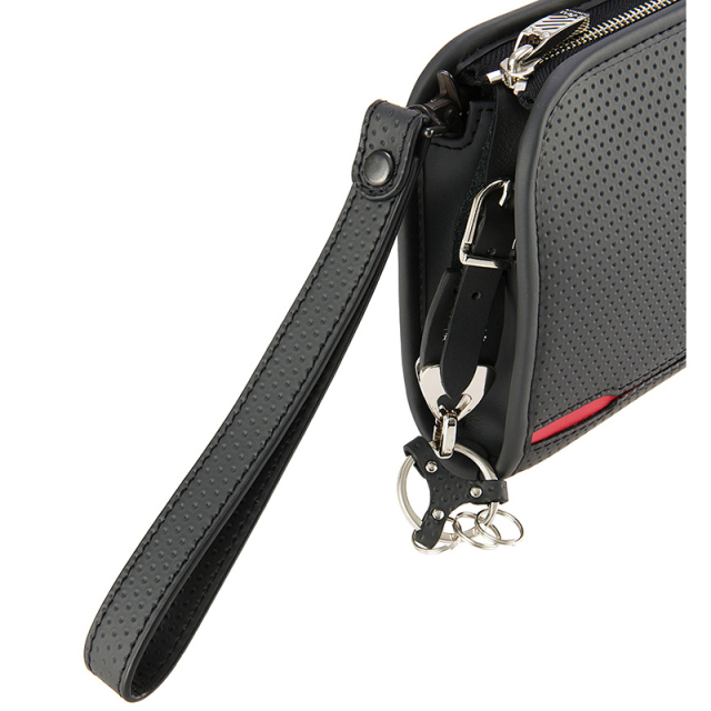 【美品】ノイインテレッセ　ビジネスバッグ　ヴェルケ　ブラックレッド　訳あり ノイインテレッセ】クラッチバッグ□ヴェルケ