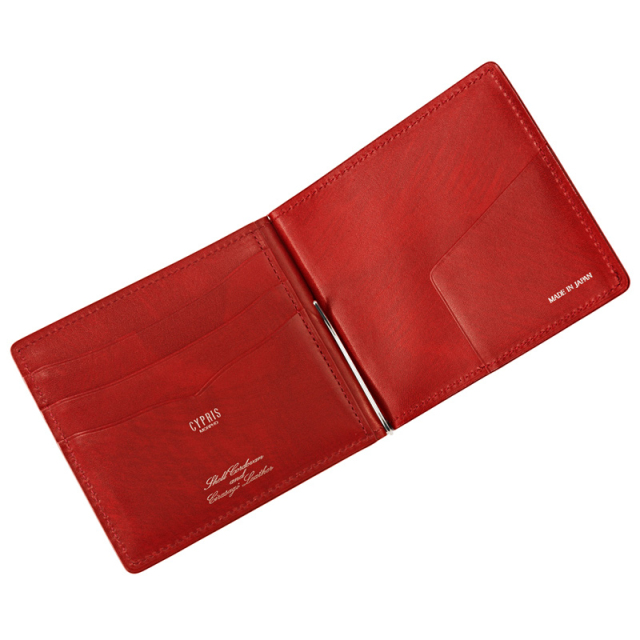 キプリス】札ばさみ/マネークリップ□オイルシェルコードバン  