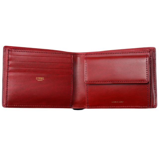 【キプリス】二つ折り財布(小銭入れ付き風琴マチ札入)■MADAI -Ocean Leather-