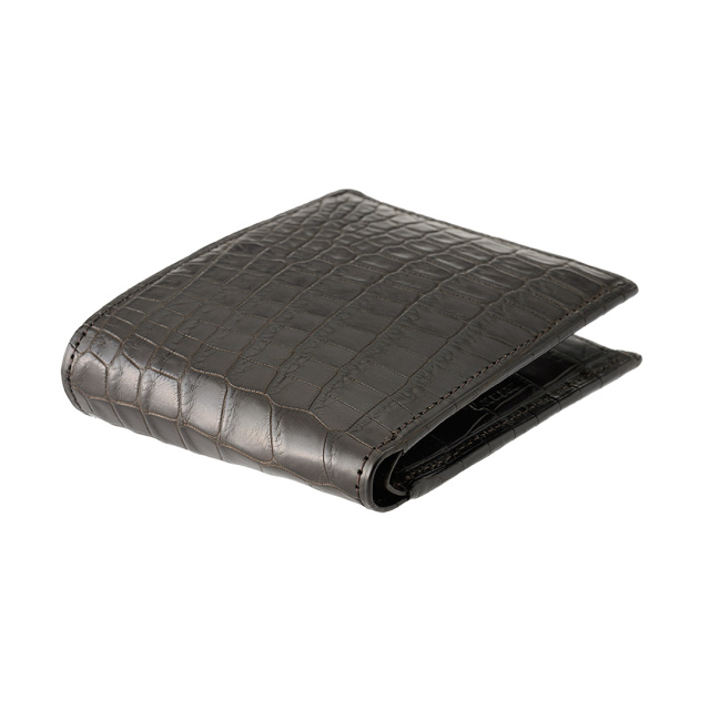 【CYPRIS COLLECTION】二つ折り財布(小銭入れ付き札入)■マットクロコダイル