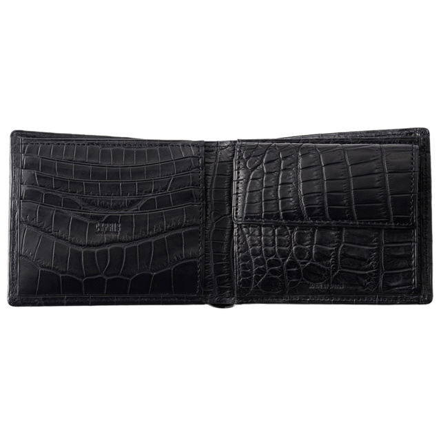 【CYPRIS COLLECTION】二つ折り財布(小銭入れ付き札入)■マットクロコダイル