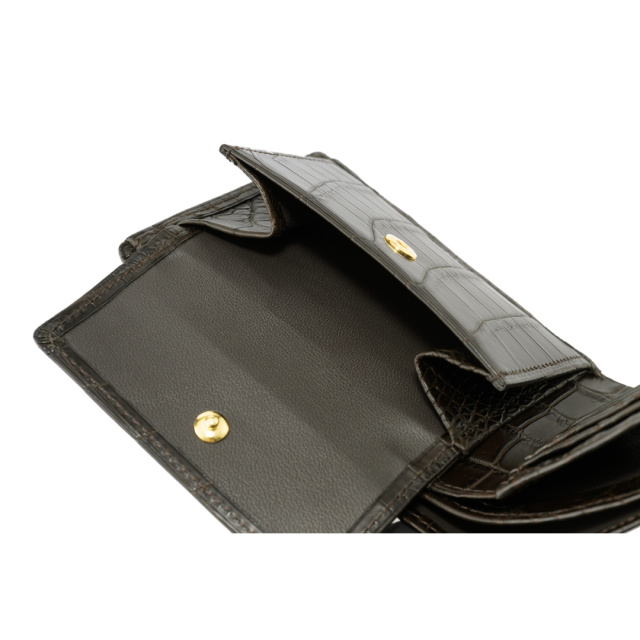 【CYPRIS COLLECTION】二つ折り財布(小銭入れ付き札入)■マットクロコダイル
