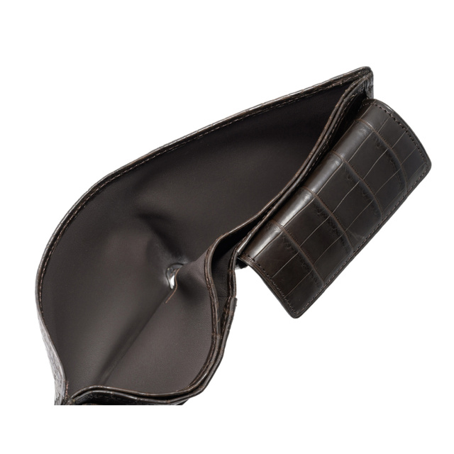 【CYPRIS COLLECTION】二つ折り財布(小銭入れ付き札入)■マットクロコダイル