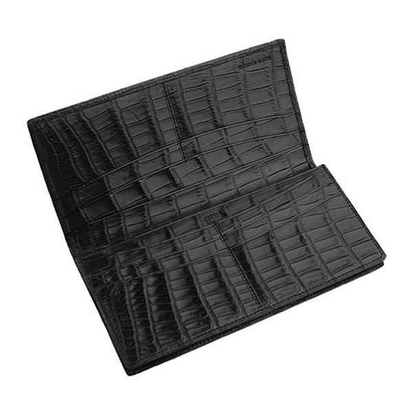 【CYPRIS COLLECTION】長財布(通しマチ束入・小銭入れなし)■マットクロコダイル
