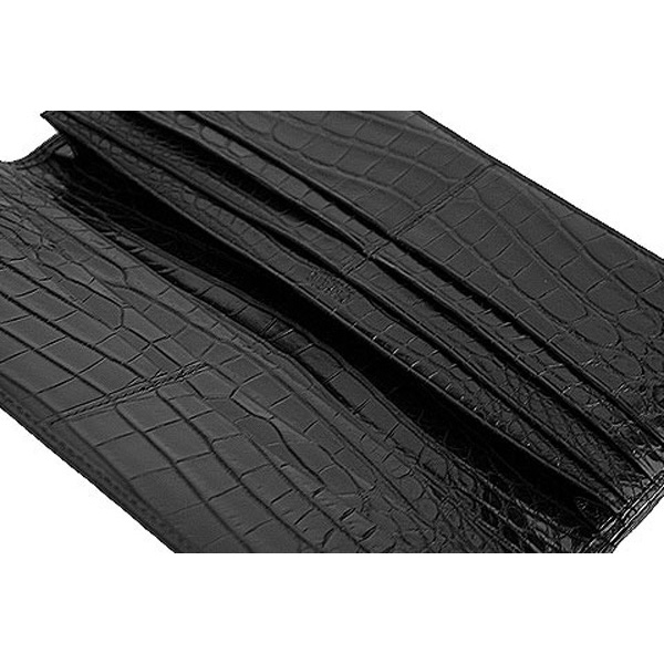 【CYPRIS COLLECTION】長財布(通しマチ束入・小銭入れなし)■マットクロコダイル